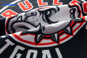 Benutzer definierte Kragen geschnürte Hals Sublimation Logo Low MOQ 1 Probe Proof Eishockey Trikot - Product Image 5