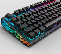 Clavier de jeu RGB filaire personnalisé de taille standard 930g, en aluminium, métal lourd, clavier mécanique pour ordinateur