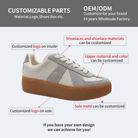 Chaussures de sport pour femmes en daim de luxe de haute qualité, personnalisées, à lacets, mode, épaisses, confortables, décontractées