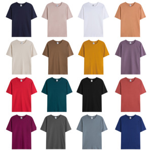เสื้อยืดเปล่าผ้าฝ้ายแท้ 100% หนัก 190 กรัม คุณภาพสูงสำหรับขายส่ง เสื้อยืดสีพื้นลำลองสำหรับผู้ชาย คุณภาพสูง สามารถสั่งทำได้ - Product Image 1