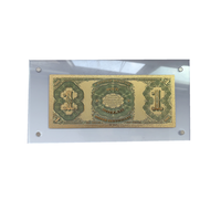 Billetes de un dólar USD1 Billete chapado en oro de 24K Colección de moneda de EE. UU.