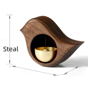 Sonnette de porte artisanale en bois, carillon éolien sans fil, sonnette d'<span class=keywords><strong>entrée</strong></span> décorative pour l'ouverture de la <span class=keywords><strong>maison</strong></span>, décoration intérieure - Product Image 5