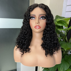 วิกผมยุโรปและอเมริกันแบบข้ามพรมแดนของ Amazon ผมยาวสีดำสำหรับผู้หญิงผมหยิกสั้นหยิกเล็ก5x5waterglueless ผมจริง - Product Image 3