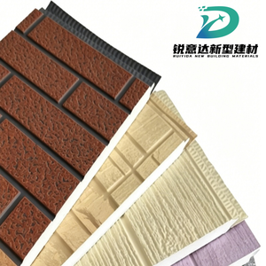 Panneau composite sandwich en polyuréthane intégré décoratif pour <span class=keywords><strong>isolation</strong></span> murale extérieure, sculpture <span class=keywords><strong>de</strong></span> surface métallique moderne - Product Image 3