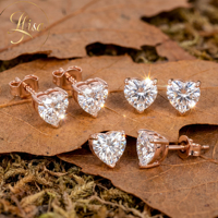 Boucles d'oreilles en diamant cultivé en laboratoire certifié IGI, personnalisées, en argent sterling 925 plaqué or, VVS CVD, bijoux fins pour femmes et hommes