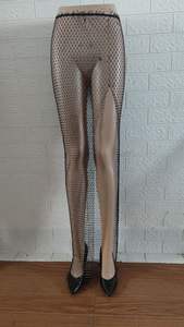 Nouveau <span class=keywords><strong>pantalon</strong></span> femme en résille élastique transparente, orné de cristaux brillants, sexy et ajouré, pour l'été et la plage - Product Image 5