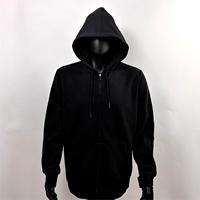 Hoodie pria kustom kualitas tinggi Hoodie bahu lurus kasual katun ukuran besar Hoodie ritsleting kelas berat untuk pria