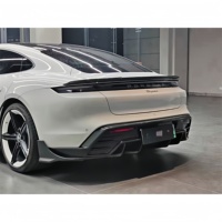Modification de voiture, style PK, fibre de carbone sèche, lèvre avant, diffuseur arrière, jupe latérale, adapté à la Porsche Taycan