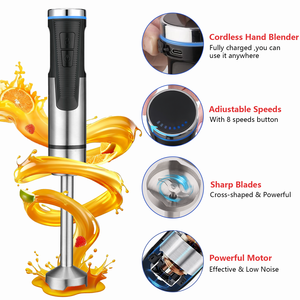 USB không dây tay máy xay sinh tố cho hộ gia đình sử dụng đa chức năng ngâm với Whisk và sữa Frother cho súp và sinh tố trộn - Product Image 2