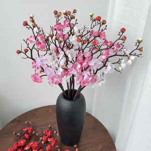 Branche de fleur de <span class=keywords><strong>prunier</strong></span> artificielle de style zen haut de gamme, toucher réel, simulation de fleur d'hiver pour la décoration de la maison ou du bureau d'inspiration orientale - Product Image 1