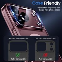 Film protecteur d'objectif d'appareil photo haute transparence en gros pour iPhone Duo, verre trempé anti-rayures à couverture intégrale