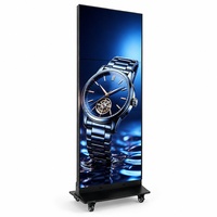 Pantalla LED para Póster P2, Pantalla de Video Interior, Póster Digital con Soporte de Pie, Control por Aplicación WiFi SDK IP65 para Publicidad en Comercios
