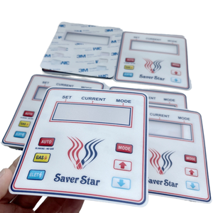 Đảo ngược in nhung Polycarbonate phim Nhãn bảng điều khiển phía trước màng điều khiển cảm ứng Bảng điều chỉnh lớp phủ đồ họa Sticker thiết bị nhà - Product Image 1