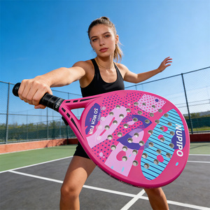 Raquette de <span class=keywords><strong>padel</strong></span> ronde OEM/ODM en fibre de carbone pour le sport, portable et offrant un équilibre entre puissance et contrôle - Product Image 4