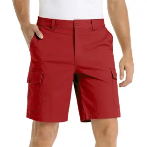 2023 New Shorts Solid Color Mens Multi-Pocket Casual Cargo Short Pants