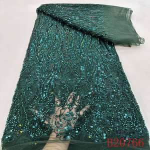 Nouveau style personnalisé <span class=keywords><strong>prix</strong></span> de gros <span class=keywords><strong>Chantilly</strong></span> et tissu de dentelle suisse à paillettes en cristal - Product Image 2