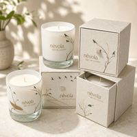 Boîte cadeau de luxe noire personnalisée pour bijoux de Noël, boîtes à bougies, petite boîte cadeau avec couvercle