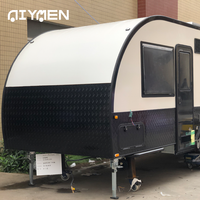 Caravane de voyage hybride électrique légère sur mesure de 16 pieds, mini-caravane pour le camping en plein air, capacité de charge de 660 kg, capacité de couchage de 4 à 5 personnes