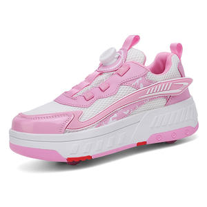 <span class=keywords><strong>Chaussures</strong></span> <span class=keywords><strong>à</strong></span> <span class=keywords><strong>roulettes</strong></span> JIAXIN sans lacets avec 4 roues, patins <span class=keywords><strong>à</strong></span> <span class=keywords><strong>roulettes</strong></span> rétractables pour enfants, éclairage LED - Product Image 5