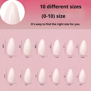Ongles artificiels à presser de haute qualité, 120 pièces, design français, couleur unie douce, courts, pour usage en salon, couverture complète - Product Image 2
