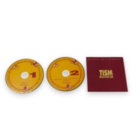 Dompet CD Lipat 8 Panel Bergaya Vintage dengan Foto & Lirik Cetak untuk Kemasan Album Musik Dua Disk