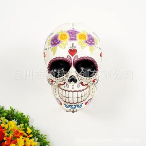 Elegante Adorno de Calavera Color Blanco Hueso, Pequeño, Hecho a Mano, Decoración de Halloween para Interiores, Regalo para Escritorio - Product Image 3