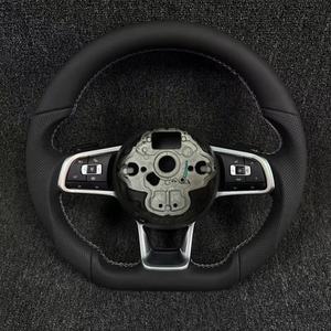 Volante Deportivo de Cuero para Volkswagen VW CC MAGOTAN Golf MK7 <span class=keywords><strong>R</strong></span> GTI GTD GTE Polo GTI Scirocco <span class=keywords><strong>T</strong></span> <span class=keywords><strong>ROC</strong></span> Tiguan - Product Image 1