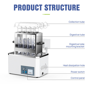 LICHEN LC-KDF Serie Kjeldahl-Stickstoffanalysator mit Infrarot-Quarzrohr-Heizung, 4-20 Löcher, für Labor-Protein- und Rohprotein-Tests - Product Image 1