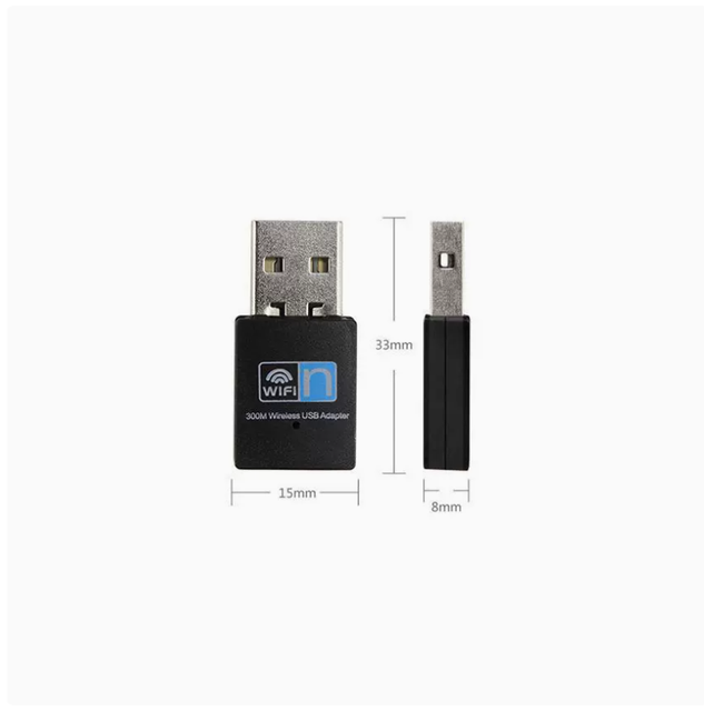 RTL8192 USB Wireless Network Adapter for Computers, WiFi Receiver, 300M Wireless Network Adapter Transmitter/Receiver