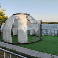Rumah Kubah PC Glamping Tahan Air Desain Baru Terlaris dengan Pemandangan Langit Berbintang Transparan