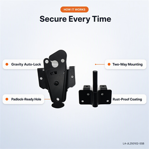 Loquet de <span class=keywords><strong>porte</strong></span> miniature en acier inoxydable noir SS304, stock US, 40 pièces/boîte - Product Image 2