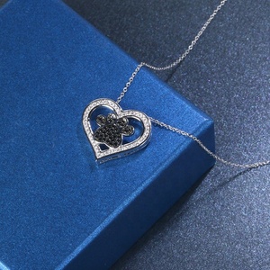 Pendentif En Acier inoxydable en Forme De Coeur En Strass <span class=keywords><strong>Carlin</strong></span> Collier Pour La Vente En <span class=keywords><strong>Gros</strong></span> - Product Image 2