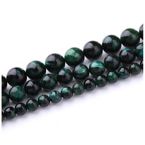 Loose <strong>Beads</strong> Natural <strong>Emerald</strong> Round <strong>Beads</strong> Hand-woven <strong>Emerald</strong> Crystal Bracelet Necklace Jewelry Accessories Material - Product Image 4