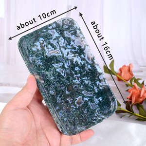 Offre Spéciale : Plateau Rectangulaire en Agate Mousse Naturelle Polie à la Main, Pierre de Guérison pour Bijoux et Cadeaux - Product Image 5