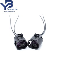 4D0971992 Konektor Tahan Air 2 Pin Female dengan Kabel Pigtail VAG 3.5mm untuk Audi VW