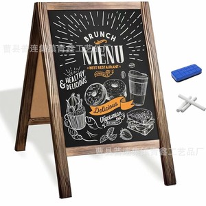 Soporte de pizarra de madera con forma de A de 30x21 3/4 pulgadas, para colocar en el suelo, para menús, letreros publicitarios y tableros de exhibición. - Product Image 2