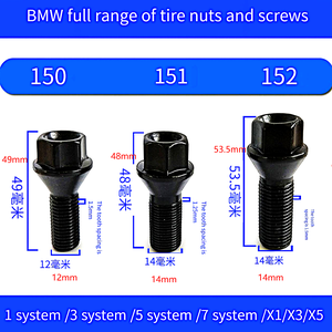 Écrous de roue-Vente en gros de qualité OEM adaptés aux boulons et vis de roue de pneu d'origine BMW pour les séries 1 et 3, série 5, série 7 - Product Image 2
