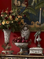 Assiettes rondes de luxe en céramique peintes à la main en porcelaine personnalisée, en laiton, dessinées à la main, irrégulières, décoration d'intérieur de luxe