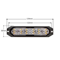 Feux stroboscopiques ECE R65 XA1 SAE J595 CLASSE 1, 6 LED de 3W chacune, IP6K9K, synchronisation par alternance, 12-24V, lampe d'avertissement pour véhicule