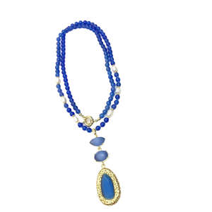 2025 nouveaux colliers de mode avec agate de 6mm et perles de jade teintes pendentif oeil de chat et perle d'eau douce bijoux à breloques à la mode - Product Image 4