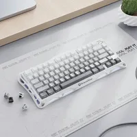 Teclado Mecánico Inalámbrico para Juegos GravaStar Mercury K1 75%, Aleación de Aluminio, Junta Compacta, Interruptores Lineales Intercambiables en Caliente