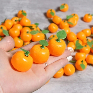 Frutta artificiale Mini arance modello realistico piccolo mandarino di plastica frutta per la decorazione - Product Image 1