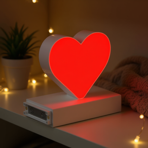 Magnetic LED Heart Light 3.7'' <b>Decorative</b> Lighting Battery Operated <b>Valentine</b> Modern Style Plastic Lamp - Product Image 2