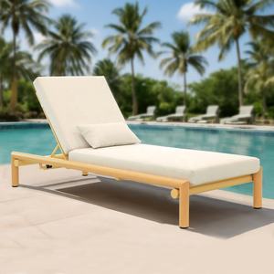 Chaises longues <span class=keywords><strong>de</strong></span> luxe uniques pour piscine extérieure Chaises longues <span class=keywords><strong>de</strong></span> plage à vendre Chaise longue <span class=keywords><strong>en</strong></span> métal Chaise longue <span class=keywords><strong>de</strong></span> haute qualité <span class=keywords><strong>en</strong></span> bois pour hôtel - Product Image 1