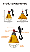 Lampe Chauffante Infrarouge 215/300 pour Aquaculture, Animaux Domestiques, Usage Domestique et Horticole – Haute Performance