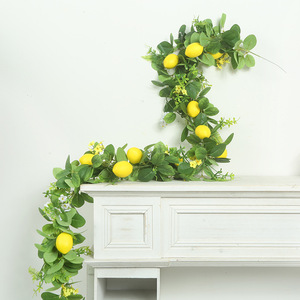 Guirlande artificielle de citronniers Xi Ye, plante verte suspendue pour décoration murale, décoration intérieure et extérieure, printemps, 150 cm - Product Image 2
