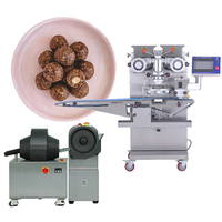 Machine à fabriquer des boules énergétiques fourrées au chocolat, machine à enrober des boules de dattes, ligne de production de boules énergétiques protéinées au beurre de cacahuète