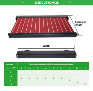 Toldo Retráctil Eléctrico con Luces LED, Tela Resistente a la Decoloración, <span class=keywords><strong>para</strong></span> Terraza y Exteriores - Product Image 5