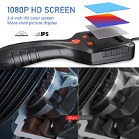 Nouvel Endoscope Industriel 1080P, Caméra d'Inspection Boroscope 5,5 mm IP67 avec Écran IPS 2,4 pouces pour l'Inspection des Murs de Tuyaux de Moteur Automobile et des Grilles d'Aération
