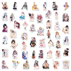 WOWEI 50 pezzi <span class=keywords><strong>adesivi</strong></span> per Graffiti di personalità bella ragazza fai da te doppio dollaro <span class=keywords><strong>adesivi</strong></span> Anime Sexy <span class=keywords><strong>divertenti</strong></span> in vinile <span class=keywords><strong>adesivi</strong></span> per Laptop - Product Image 4